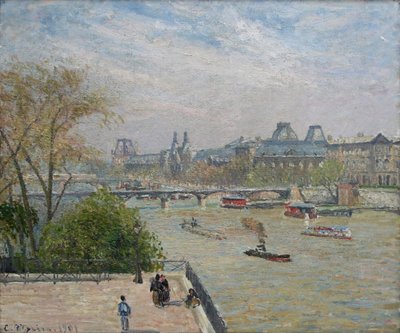 Der Louvre, Frühling von Camille Jacob Pissarro